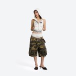 Camo Cargo Midi Shorts
